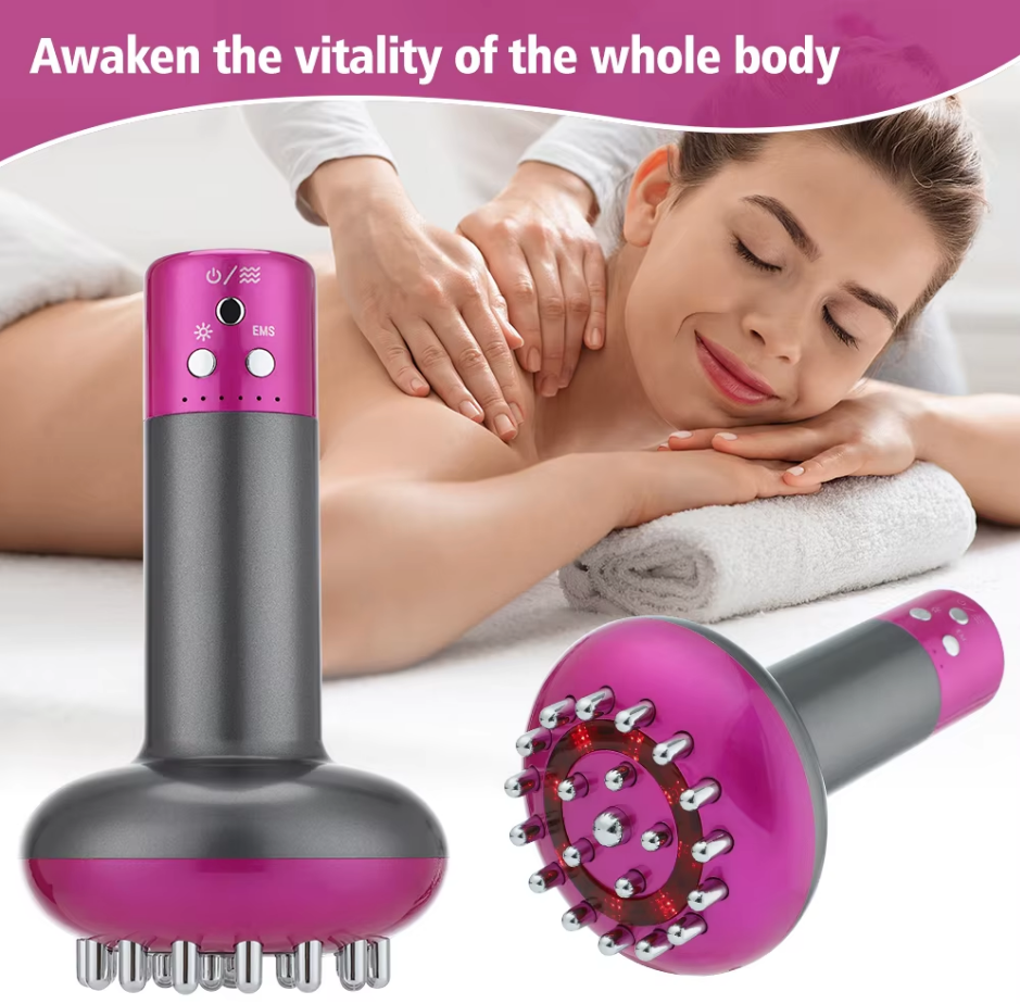 Massaggiatore Elettrico a Spazzola Anti-Cellulite per Meridiani con EMS e Terapia a Infrarossi