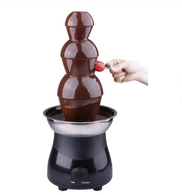 Fontana di Cioccolato a 3 Livelli Commerciale in Acciaio Inossidabile – Perfetta per Fondute e Eventi Speciali