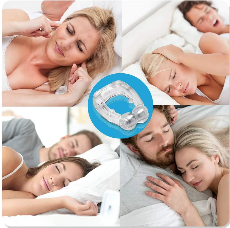Clip Nasale Anti-Russamento con Magneti – Soluzione Naturale per Respirare Meglio e Dormire Senza Russare