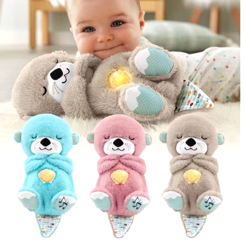 Breathing Bear Peluche Lontra Calmante - Sensazione Grembo Materno Rosa