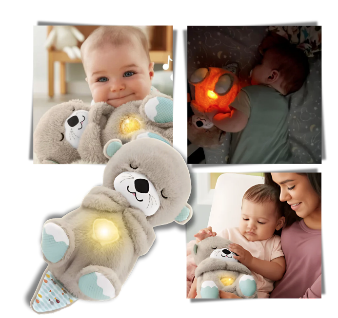 Breathing Bear Peluche Lontra Calmante - Sensazione Grembo Materno Grigio