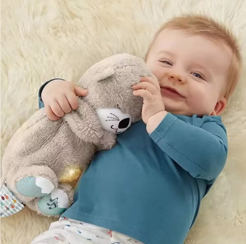 Breathing Bear Peluche Lontra Calmante - Sensazione Grembo Materno Grigio