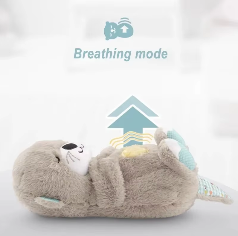 Breathing Bear Peluche Lontra Calmante - Sensazione Grembo Materno Grigio