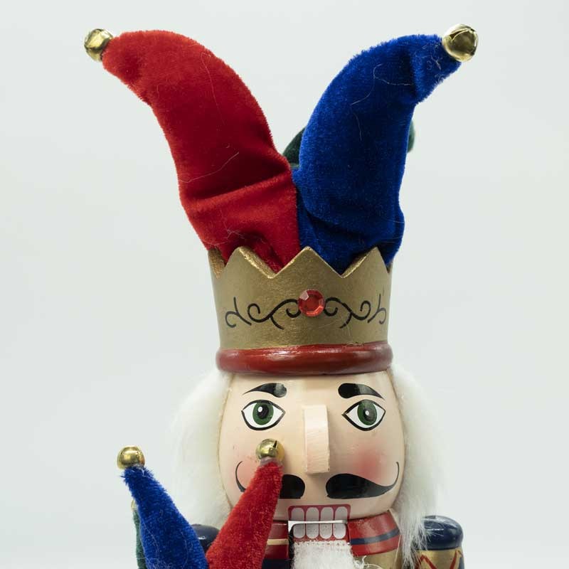 Schiaccianoci Natalizio in Legno con Cappello Jolly H.50 cm
