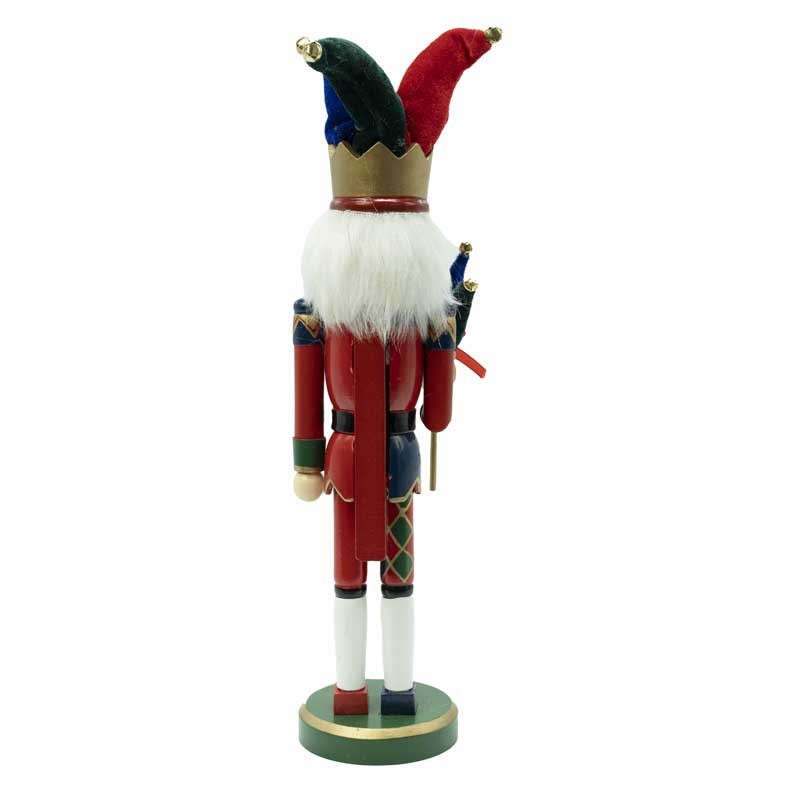 Schiaccianoci Natalizio in Legno con Cappello Jolly H.50 cm
