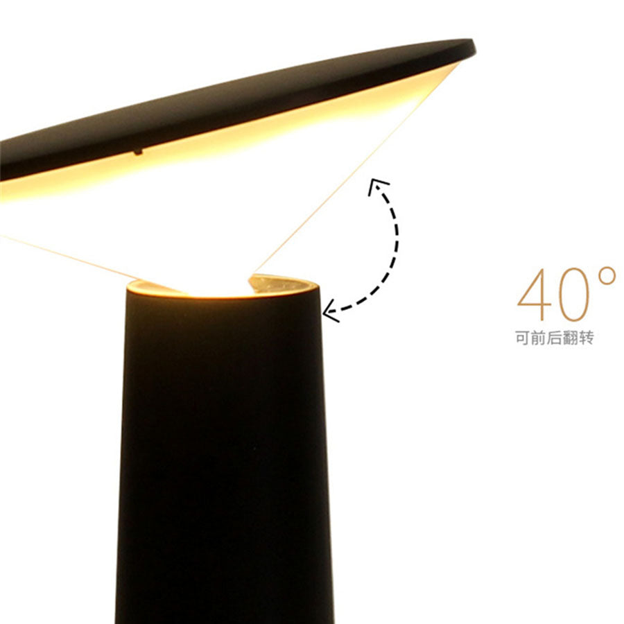 Lampada da tavolo da esterno moderna bianca 36LED USB, Lampada Ricaricabile con 180° Girevole 3 Colori