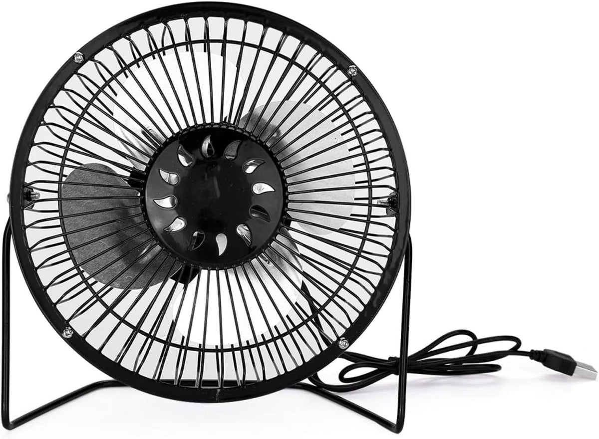 Mini ventilatore da tavolo in metallo alimentazione con usb