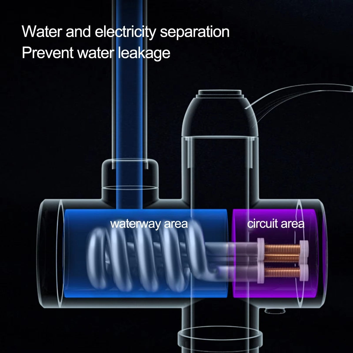 Rubinetto Elettrico Acqua Calda Miscelatore Istantaneo Caldaia Con Display Temperatura