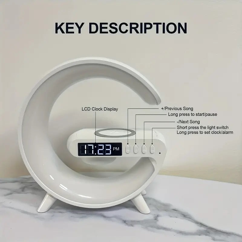 Lampada LED intelligente Bluetooth altoparlante caricabatterie wireless