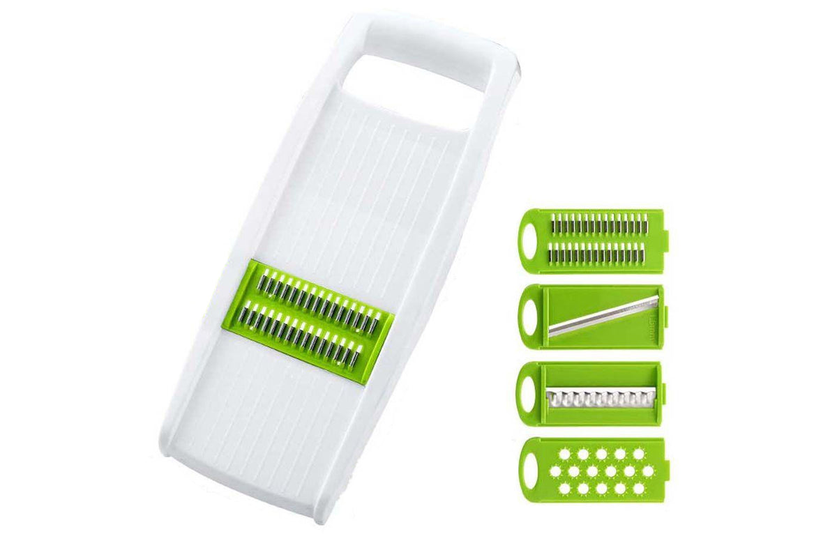 Mandolina tagliaverdure affettatrice manuale multifunzione 4 lame cucina taglia