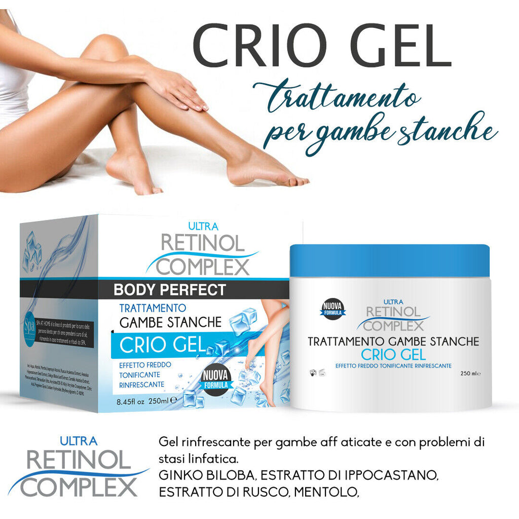 Ultra retinol complex crio gel trattamento gambe stanche 250ml
