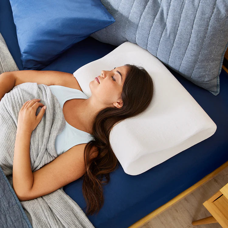 Cuscino Cervicale per Dormire Ortopedico, Guanciale Memory Foam Antirussamento