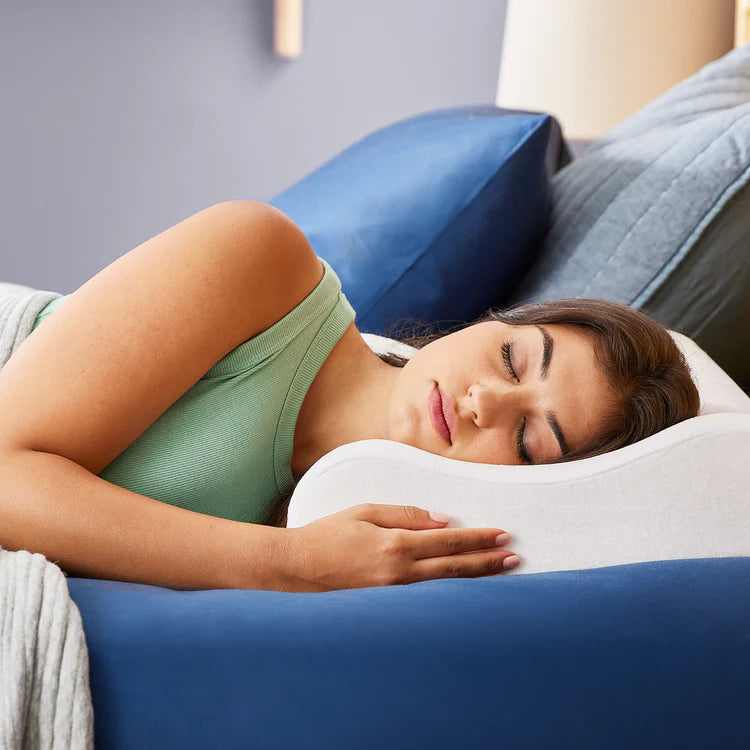 Cuscino Cervicale per Dormire Ortopedico, Guanciale Memory Foam Antirussamento