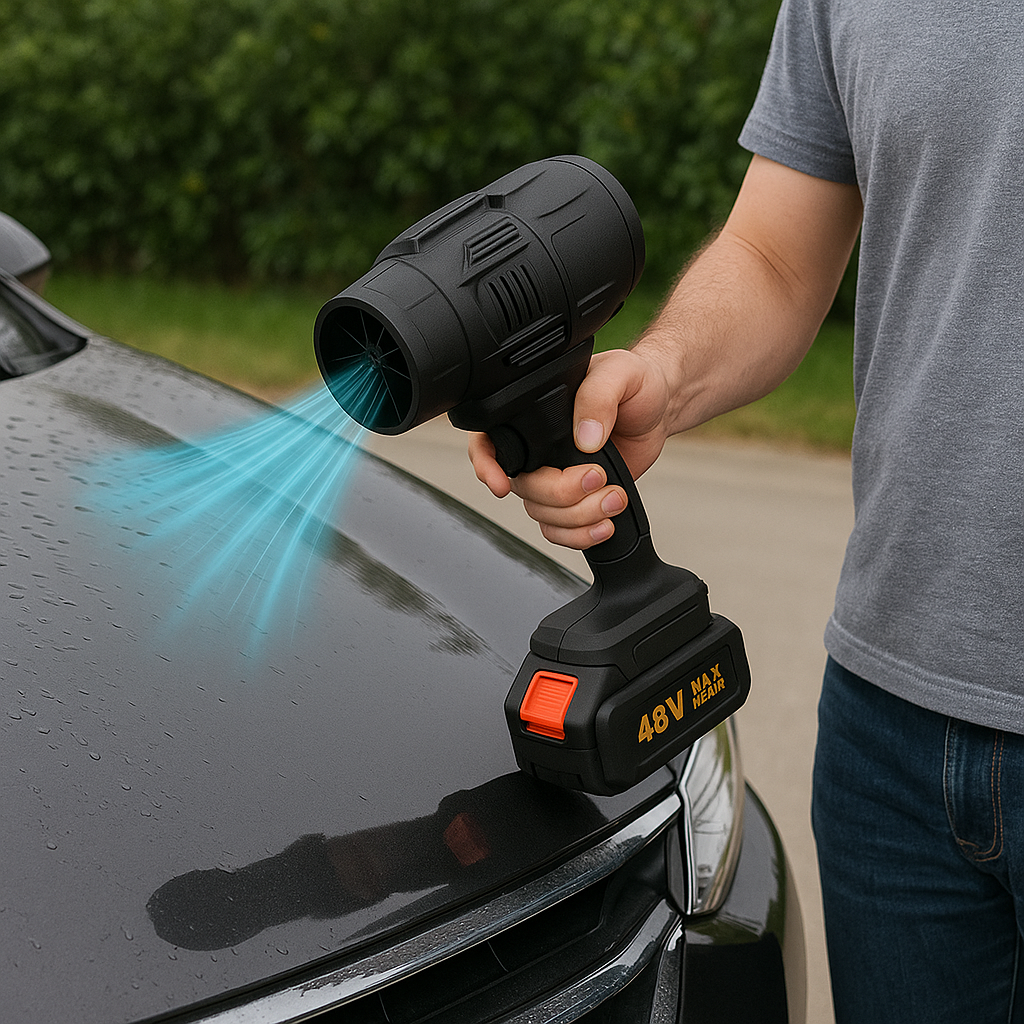 Soffiatore Senza Fili con Doppia Batteria 48V o 88V Turbo Ventola Portatile, Valigetta Inclusa