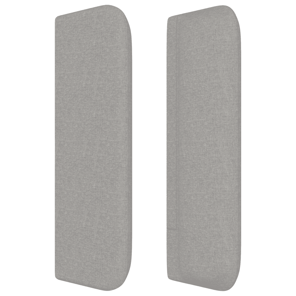 Testiera Grigio Chiaro a LED 103x16x78/88 cm in Tessuto