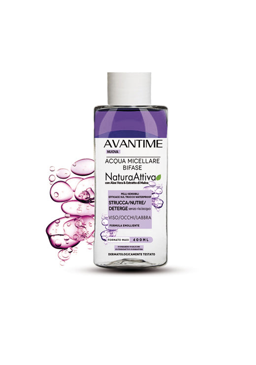 Acqua Micellare Bifase Aloe Vera e estratto di Malva 400ml