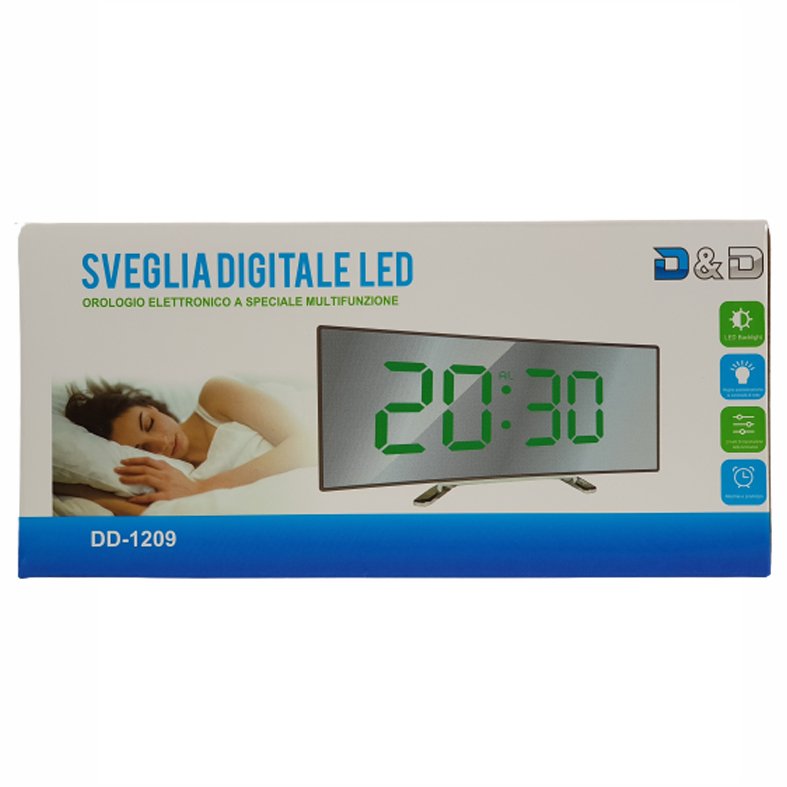 Sveglia digitale led DD-1209 orologio elettronico con digitale multifunzione