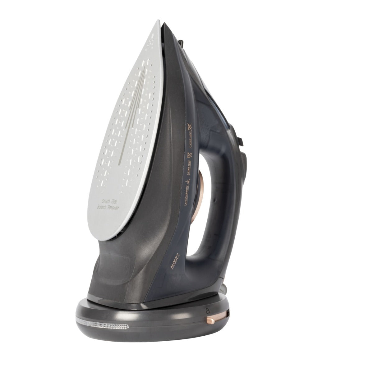 Ferro da stiro cordless senza filo ferro a vapore 2 IN 1 2200W piastra ceramica