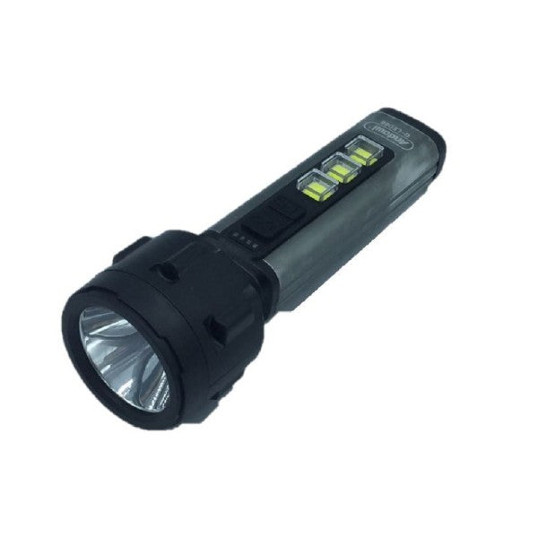 Torcia led usb ricaricabile 5w+3 luci cob campeggio escursionismo caccia q-led66