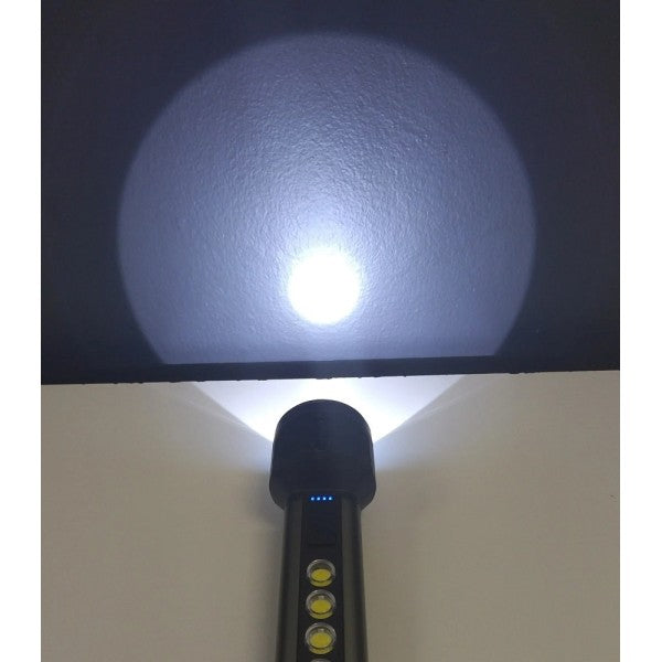 Torcia usb led ricaricabile 5w+5 cob light campeggio ciclismo escursioni q-led67