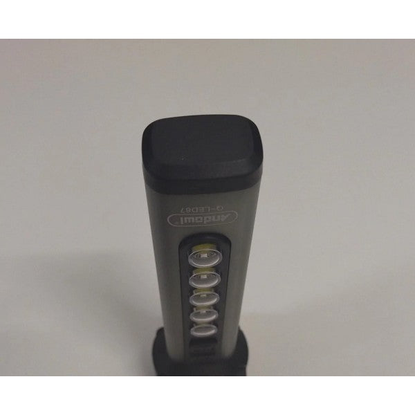 Torcia usb led ricaricabile 5w+5 cob light campeggio ciclismo escursioni q-led67