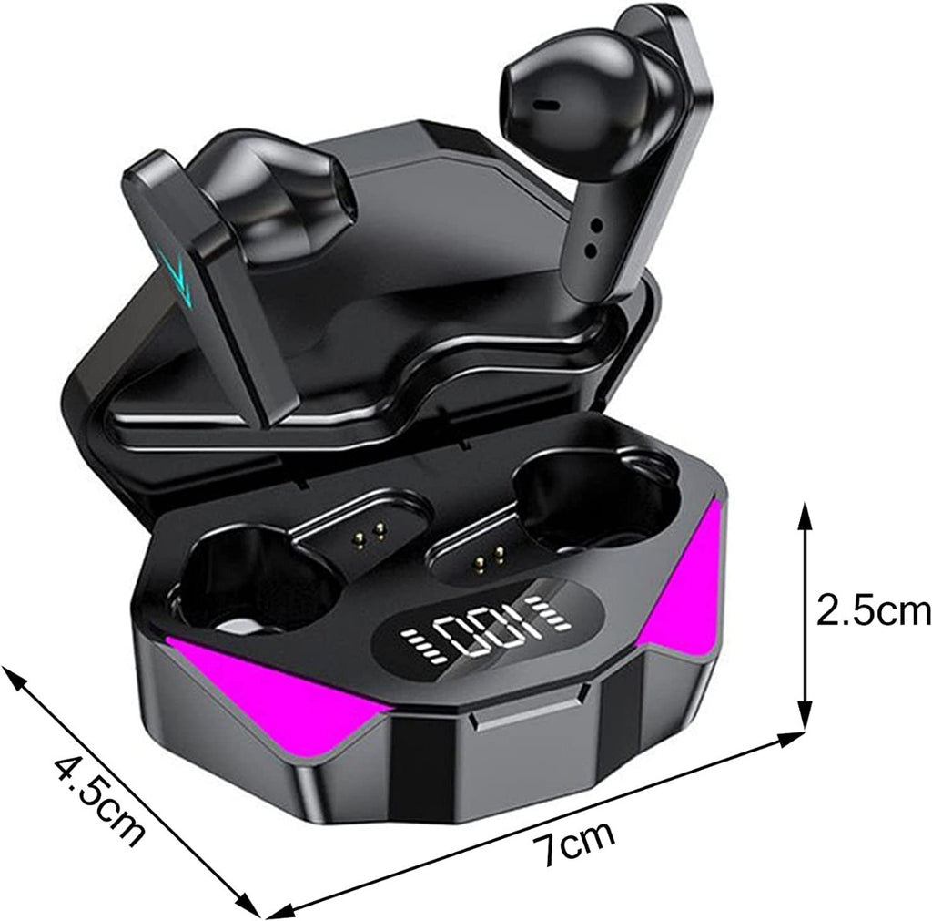 Auricolari Wireless da Gioco a Bassa latenza Cuffie ad accoppiamento Automatico Bluetooth 5.0 LED Touch Display Digitale