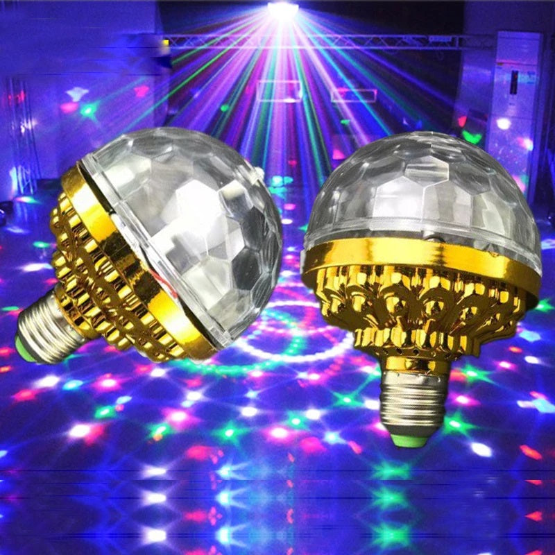 Lampada a led  da palcoscenico con luce a sfera magica rotante colorata per feste in casa