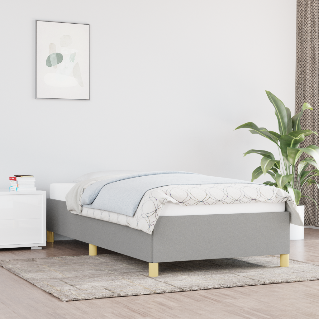 Giroletto senza Materasso Grigio Chiaro 90x200 cm Tessuto