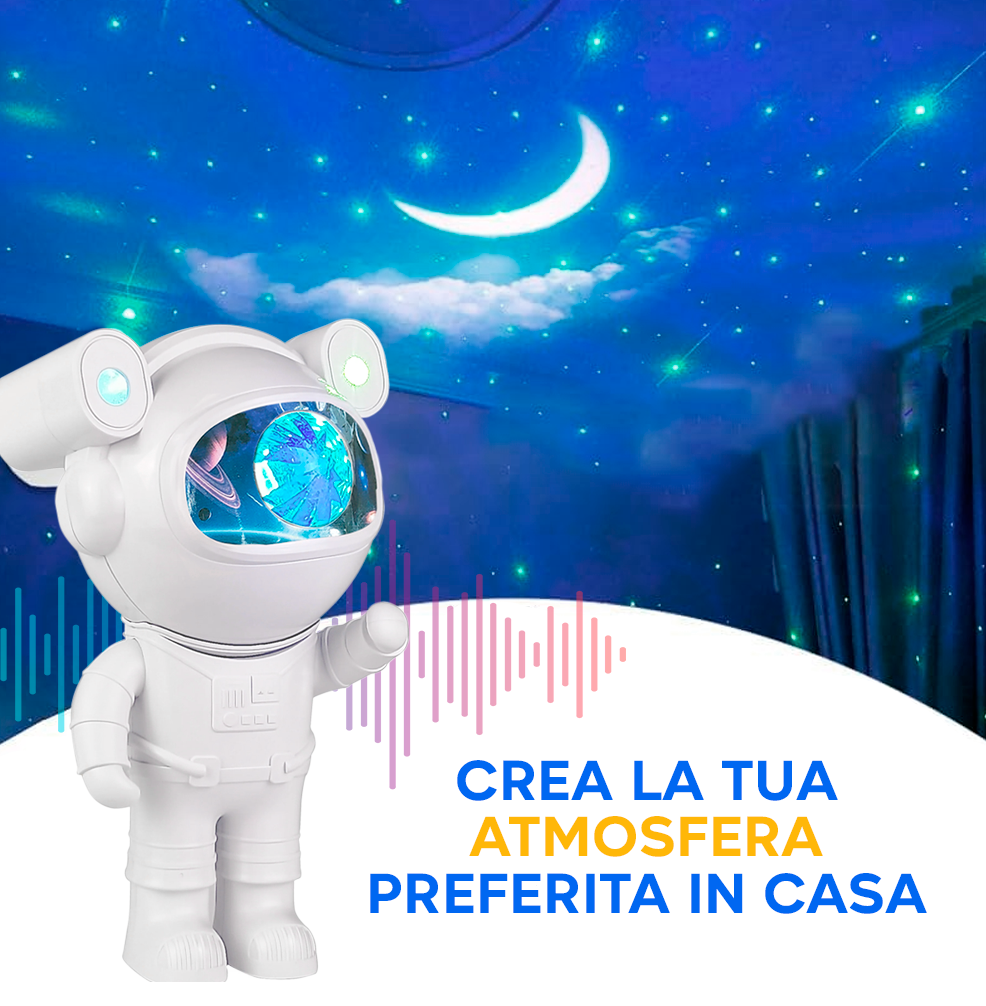Lampada astronauta lampada proiettore stellato galassia con telecomando