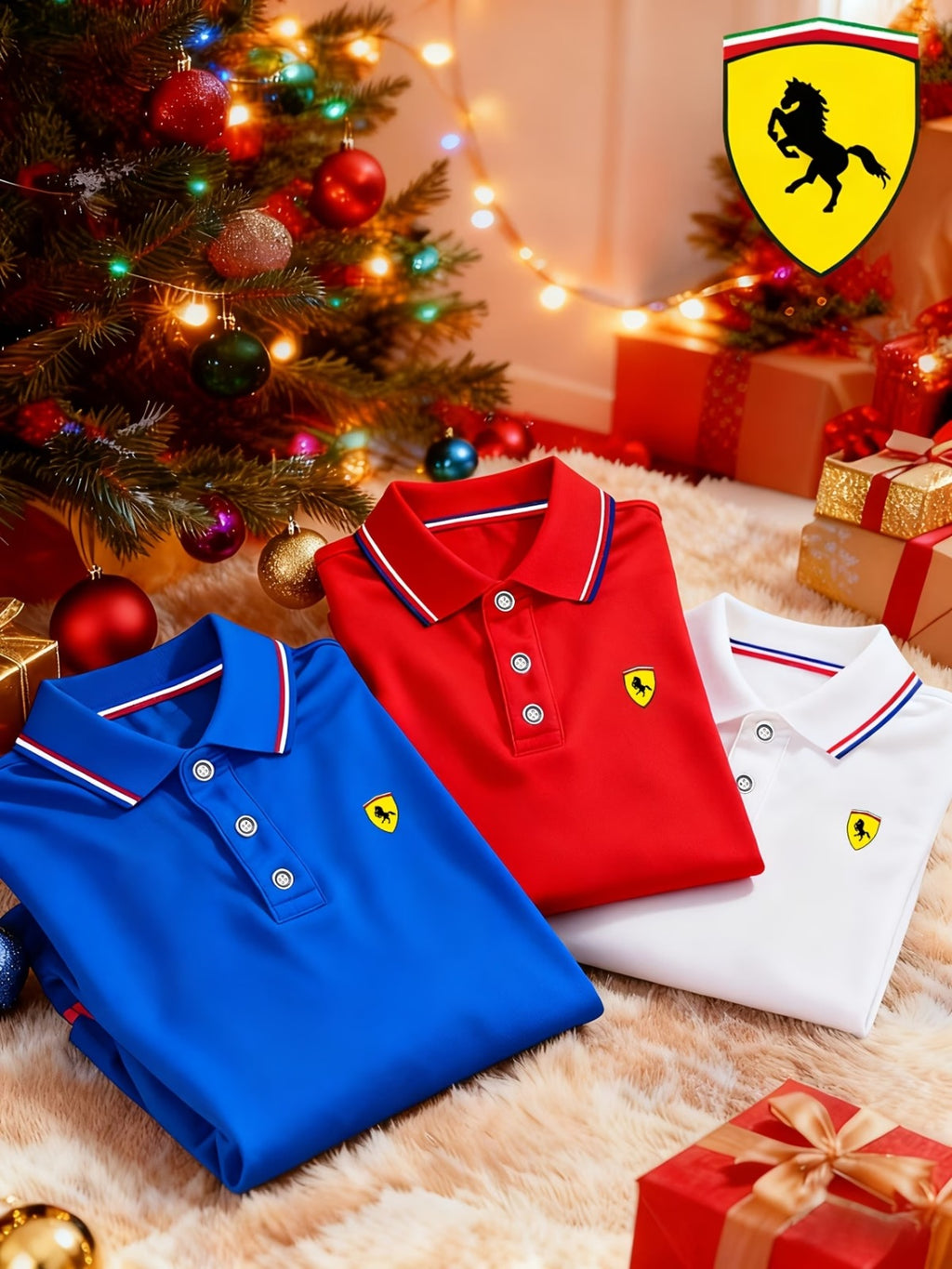Set 3 Polo Uomo Regular Fit con Ricamo Cavallo – Tessuto Traspirante Anti-Umidità – Stile Casual Elegante Multicolore