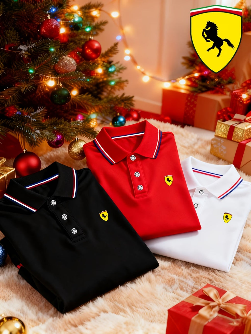 Set 3 Polo Uomo Regular Fit con Ricamo Cavallo – Tessuto Traspirante Anti-Umidità – Stile Casual Elegante Multicolore