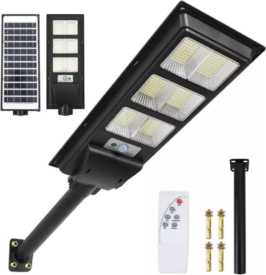 Lampione Solare LED 90W con Sensore di Movimento e Telecomando – 144 LED, Batteria 9000mAh