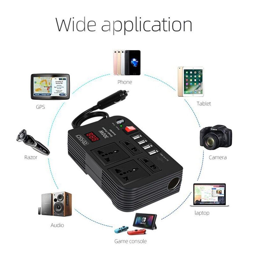 Auto Inverter 4 USB Veloce Carica Convertitore